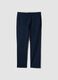 Blue Regular Fit Stretch Cotton Chino Trousers_5