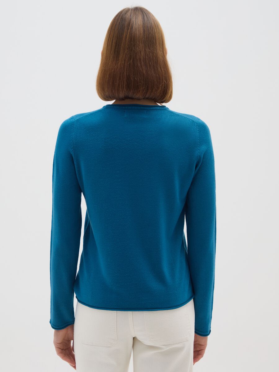 Blue Acrylic Blend Sweater_2