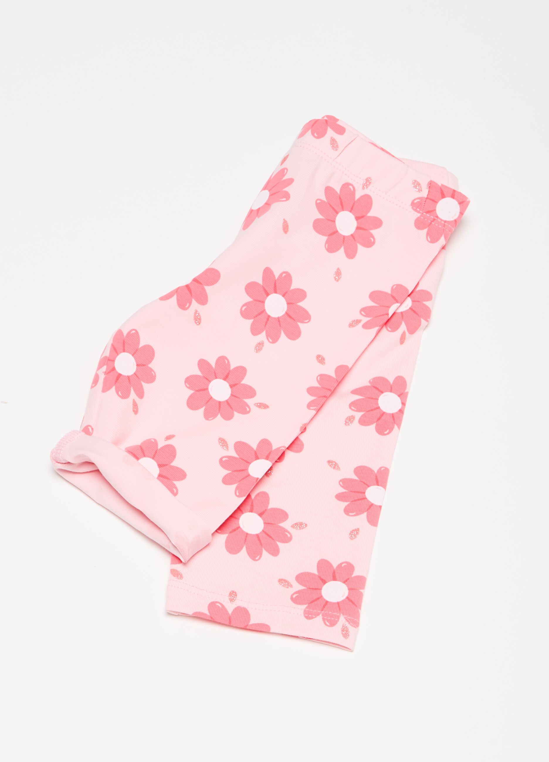 Three-quarter leggings with print