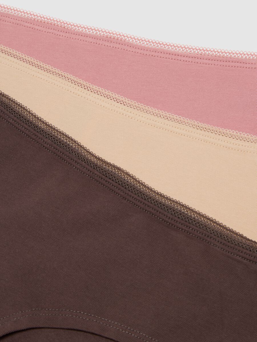 Set of beige stretch cotton regular fit tripack briefs_5