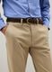 Beige Regular Fit Stretch Cotton Trousers_2