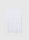 White cotton blend T-shirt regular fit_4