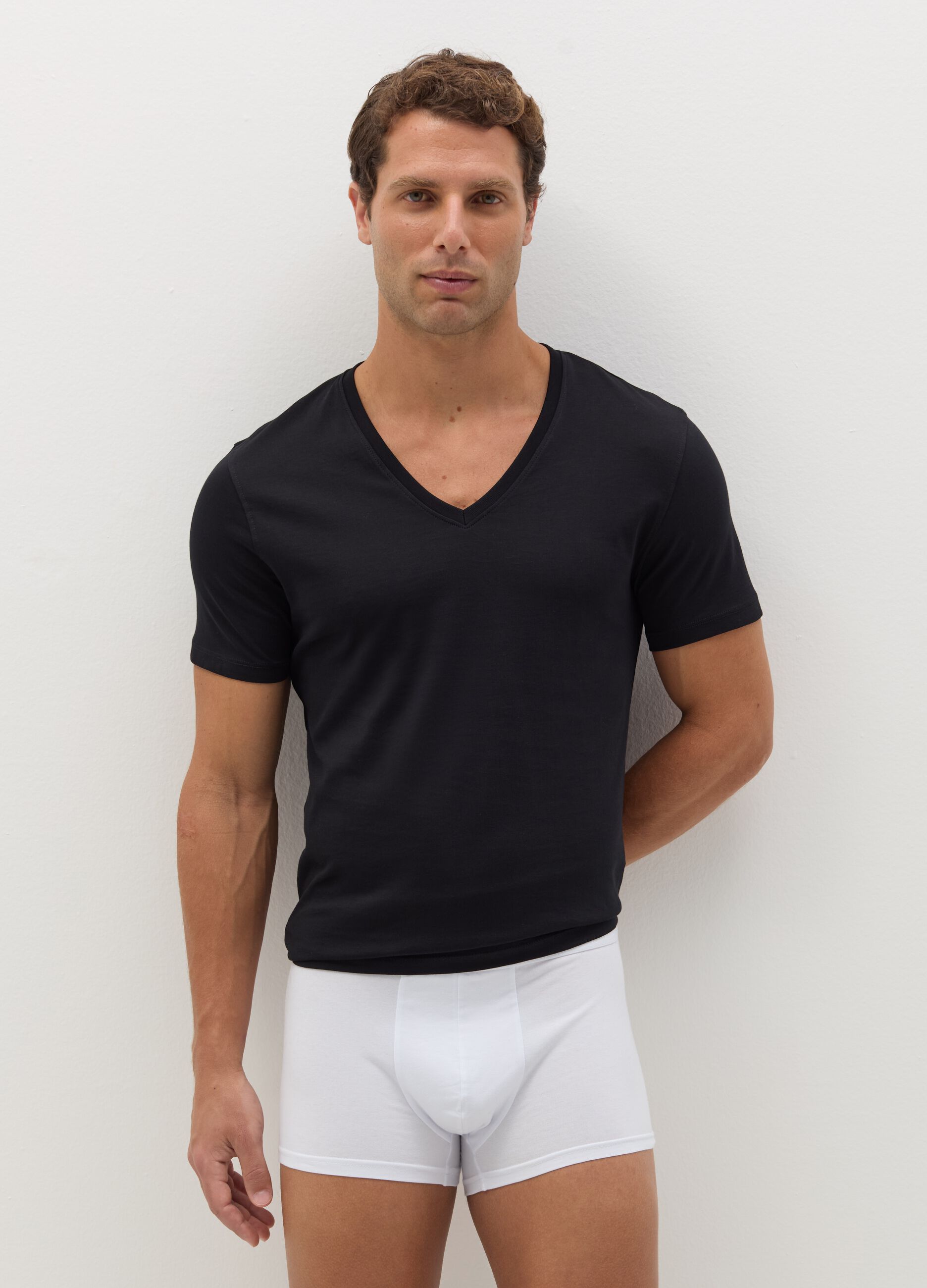 Three-pack boxer shorts in stretch organic cotton