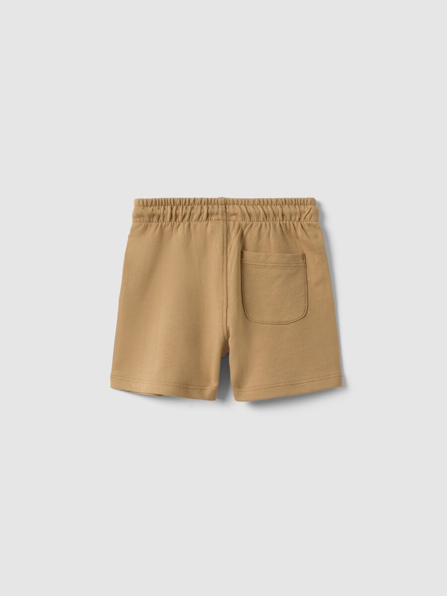 Beige pure cotton shorts for children with a regular fit_1