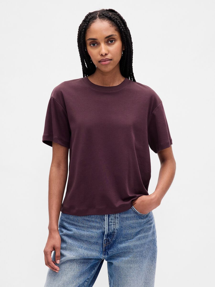 Purple Cotton T-shirt_0