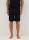 Black pure cotton regular fit pyjama shorts_1