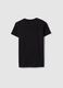 Girls' black pure cotton t-shirt regular fit with print_4