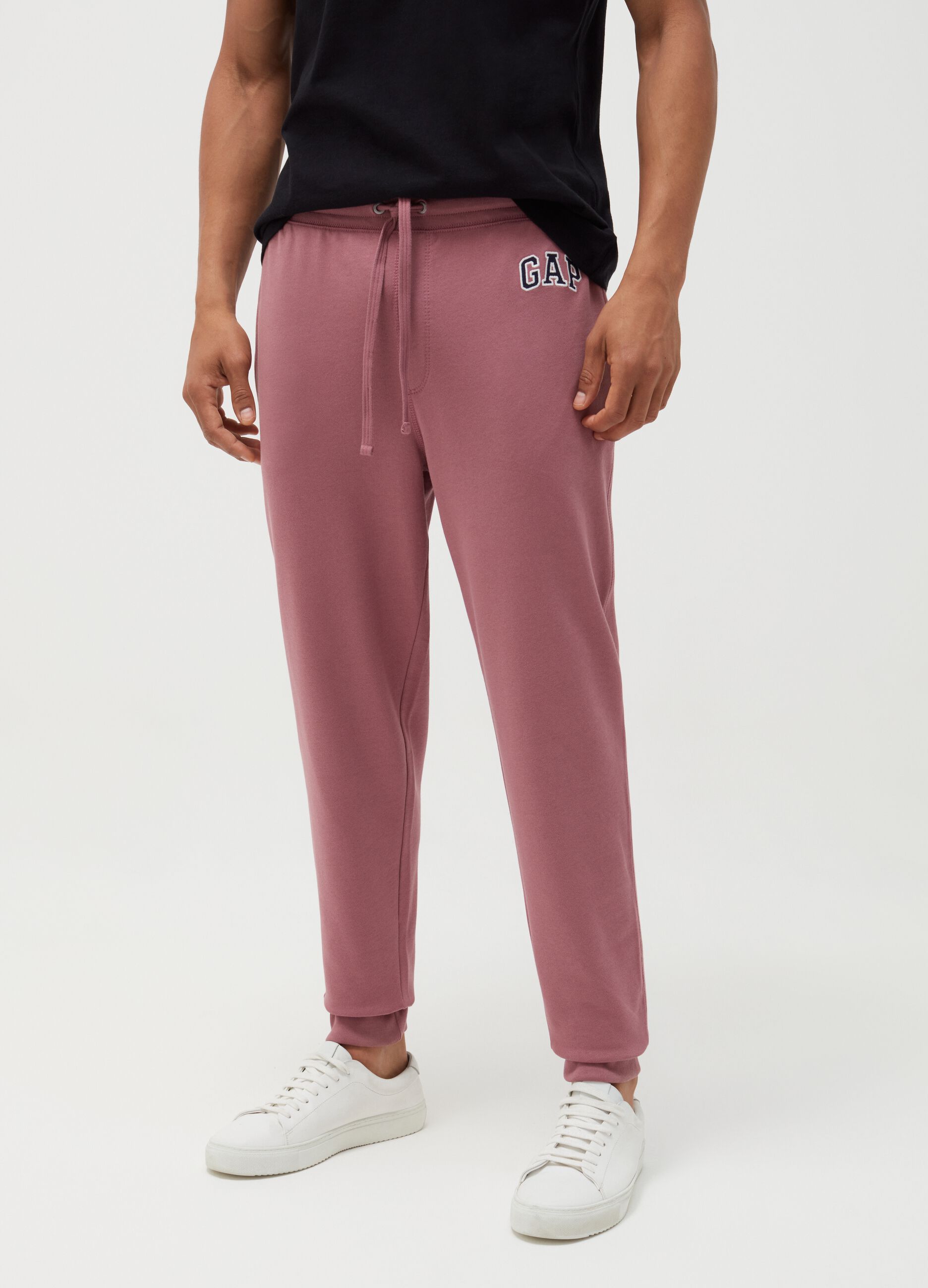 Joggers in felpa ricamo logo