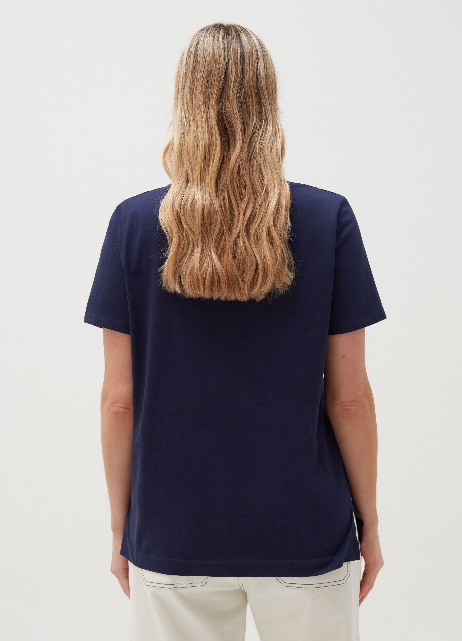 T-shirt in cotone con stampa Curvy MYA_2