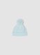 Light Blue Stretch Viscose Beanie with Pom-Pom and Lilo & Stitch Print_1