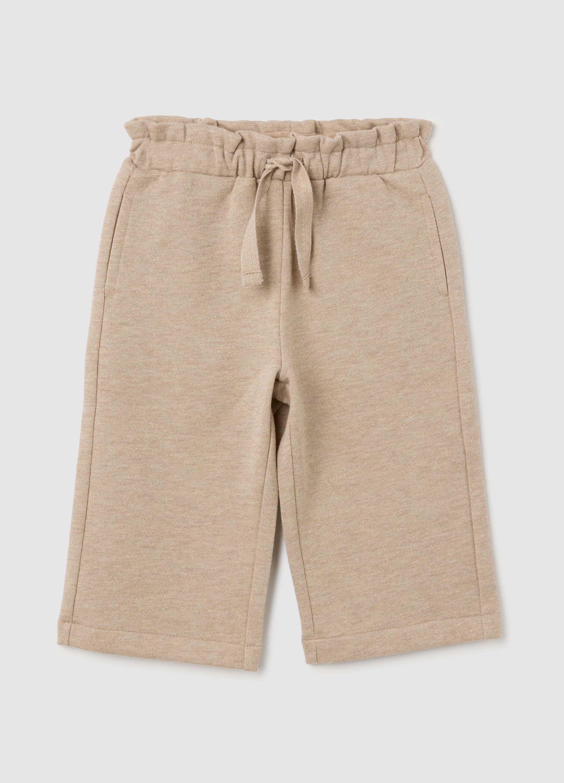 Wide Beige Trousers for Girls