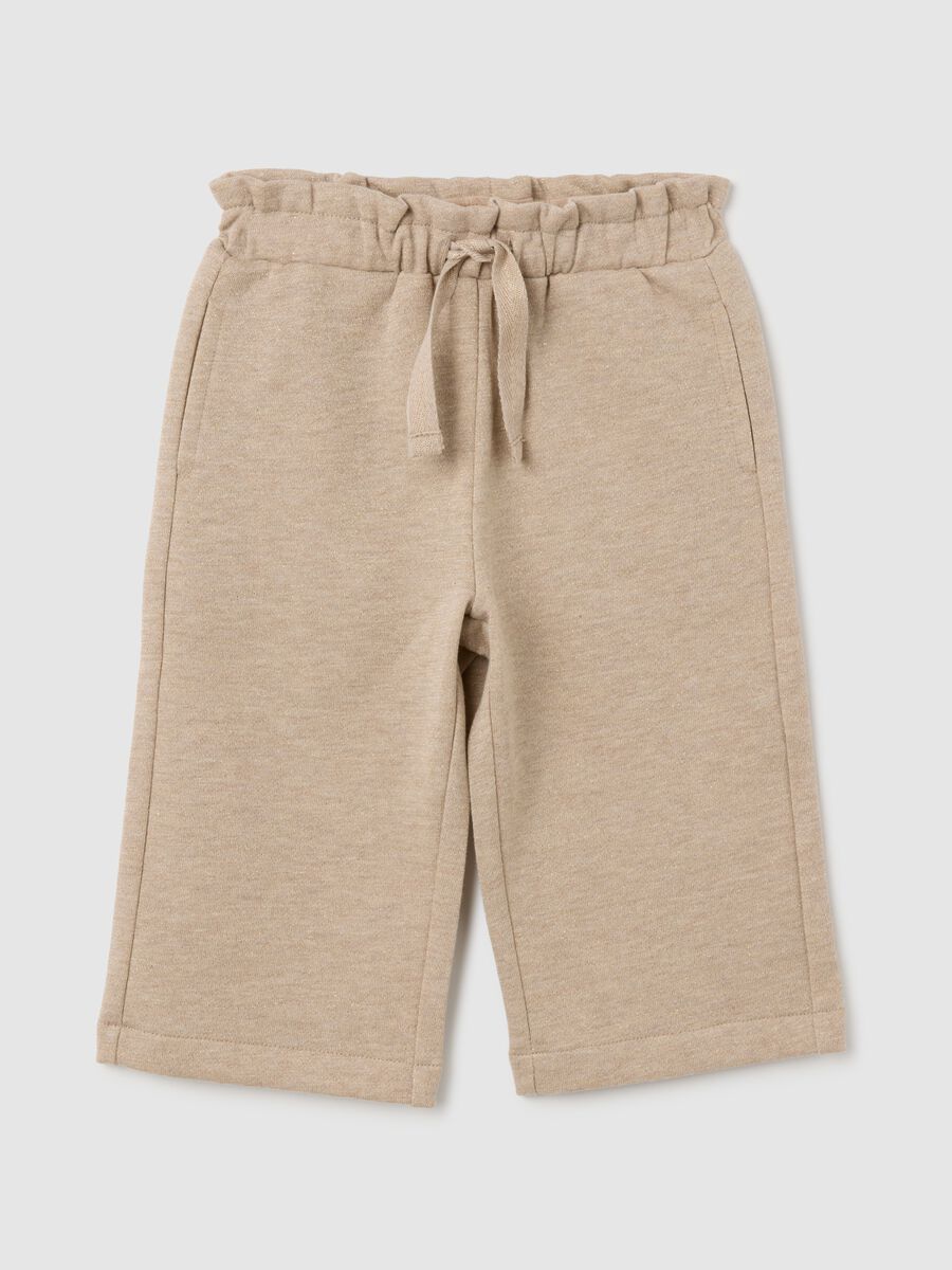 Wide Beige Trousers for Girls_0