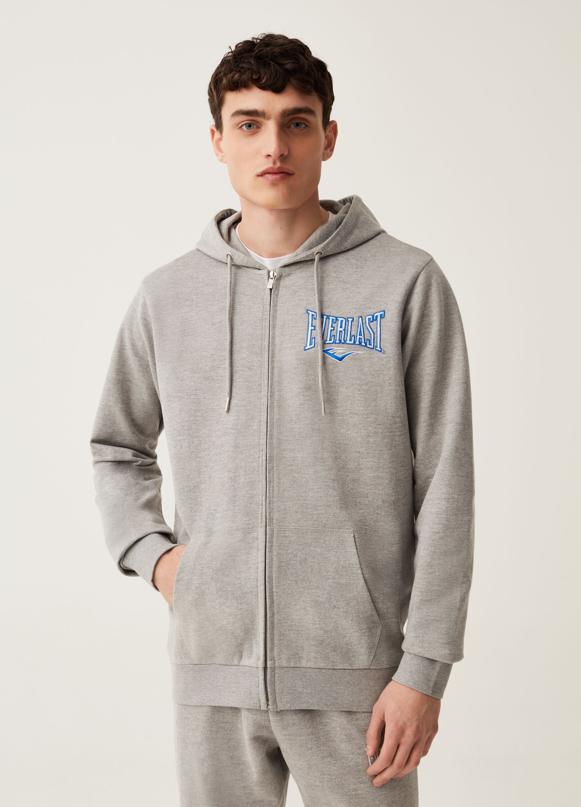 Felpa con cappuccio ricamo logo Everlast