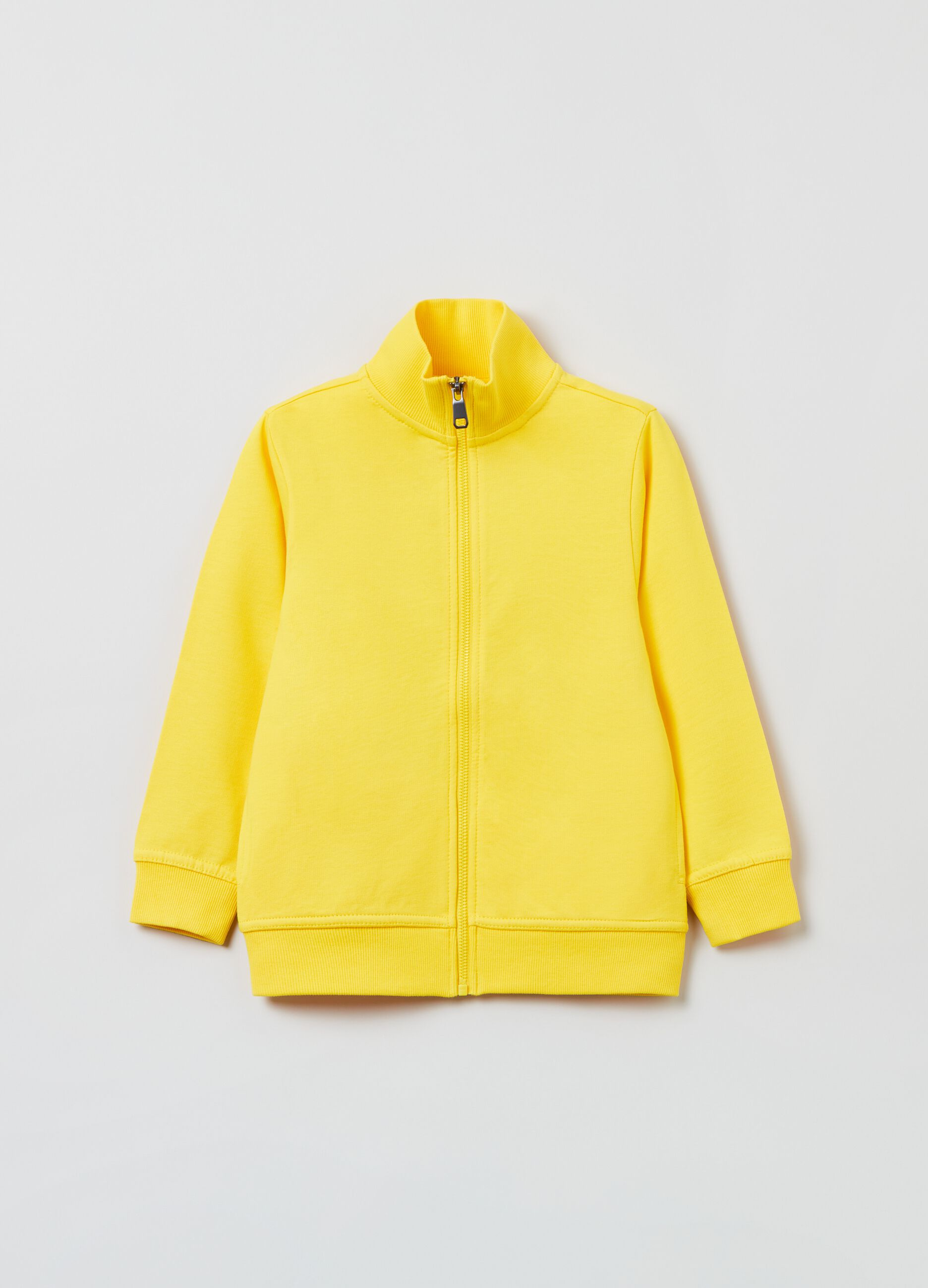 Full-zip in felpa a collo alto