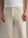 Jeans in misto cotone e lino beige regular fit_4