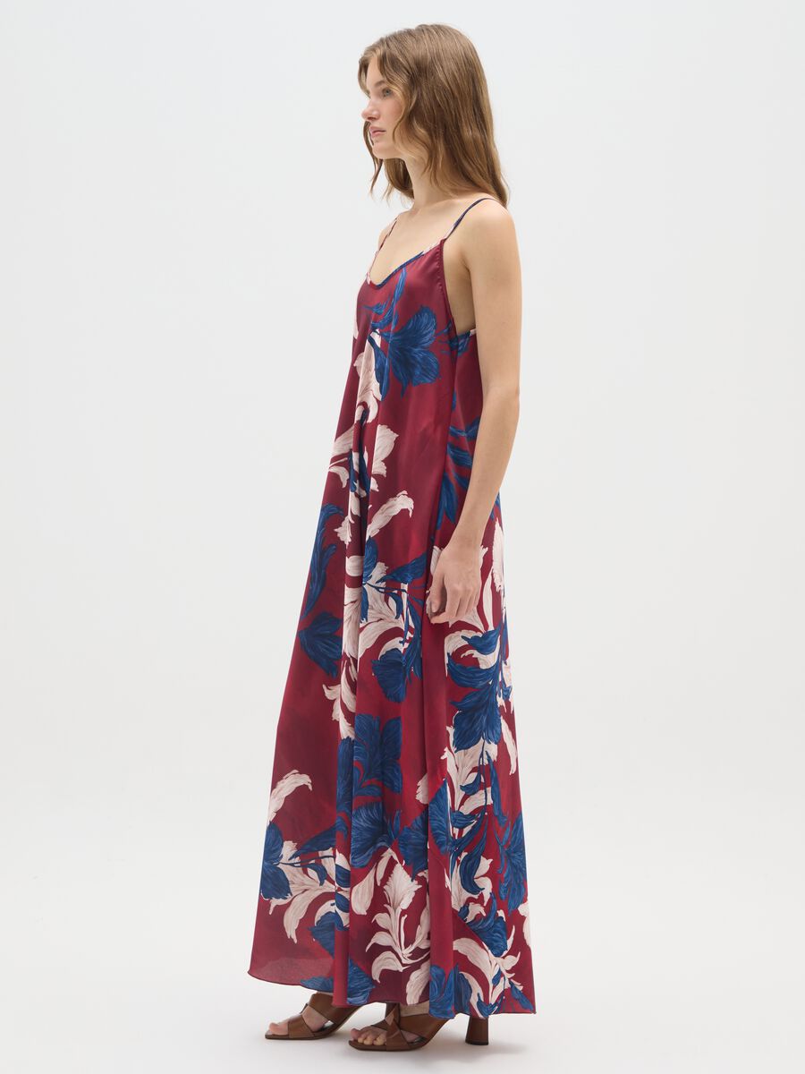 Multicolour regular fit dress with flowers_1