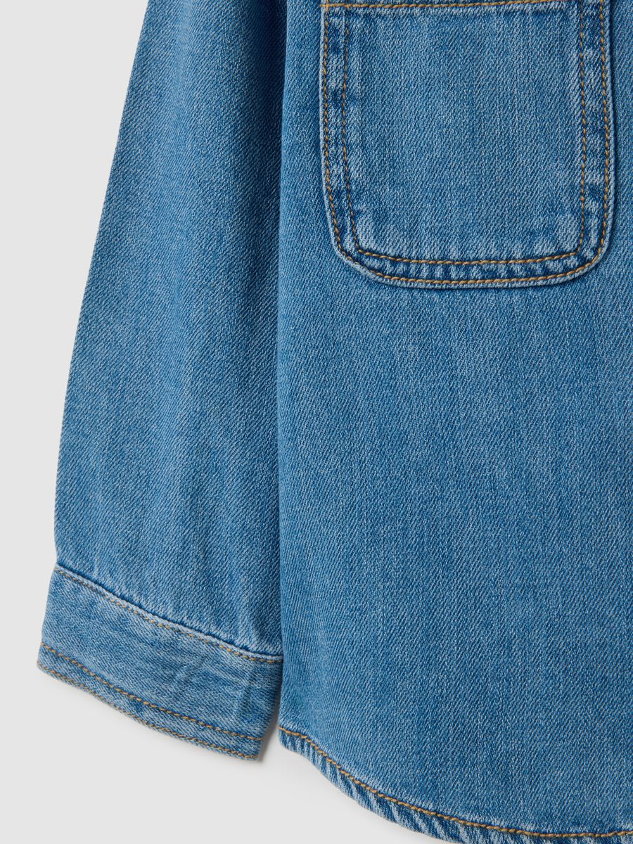 Baby denim shirt with collar_3