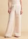 Pink linen-viscose blend wide-leg trousers with side zip fastening_1