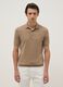 Beige pure cotton polo regular fit_0