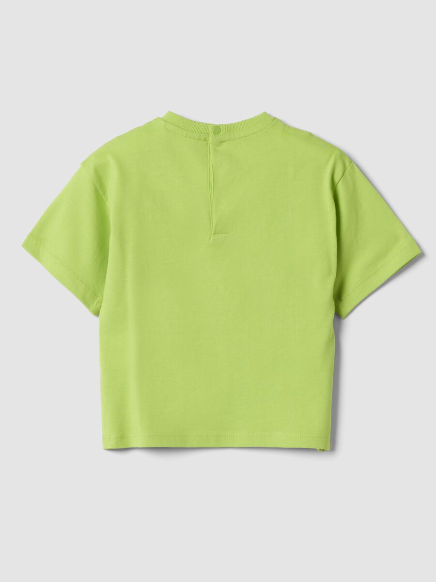 Green short-sleeve pure cotton T-shirt_1