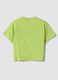 Green short-sleeve pure cotton T-shirt_1