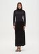 Black long skirt regular fit with sequins_0
