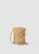 Beige phone pouch in pure paper-fibre fabric_0