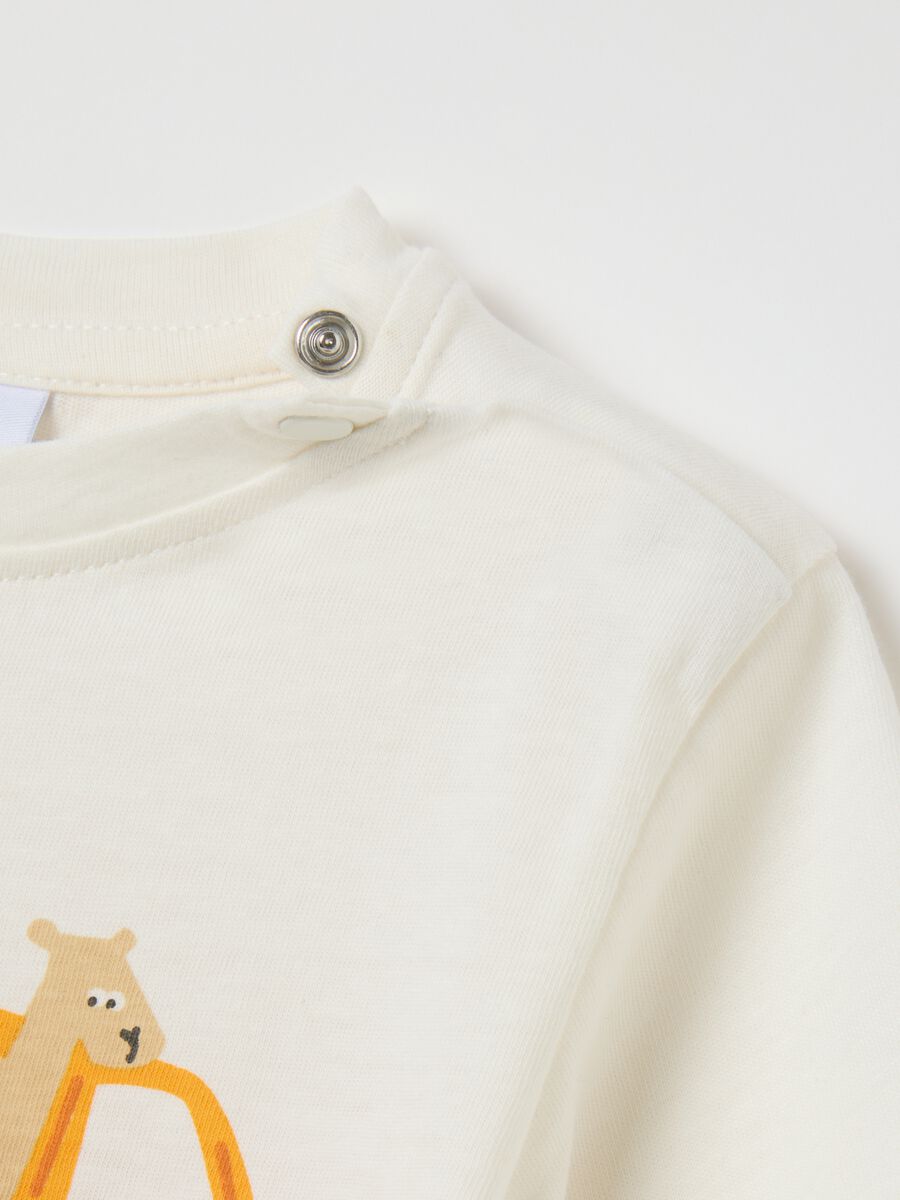 Kids' white pure cotton regular fit t-shirt_2