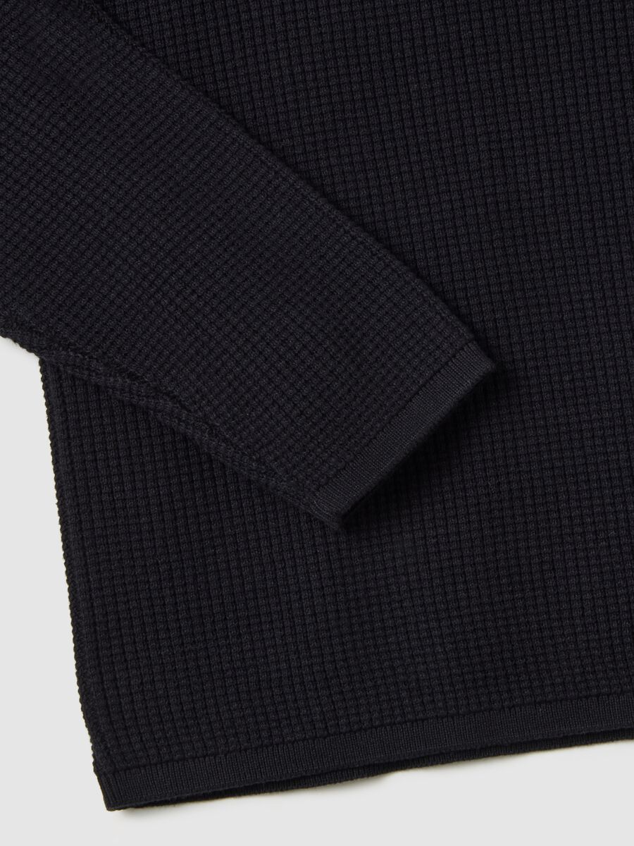 Pullover in puro cotone nero vestibilità regular_1