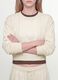 Felpa bianca in misto cotone a girocollo regular fit_3