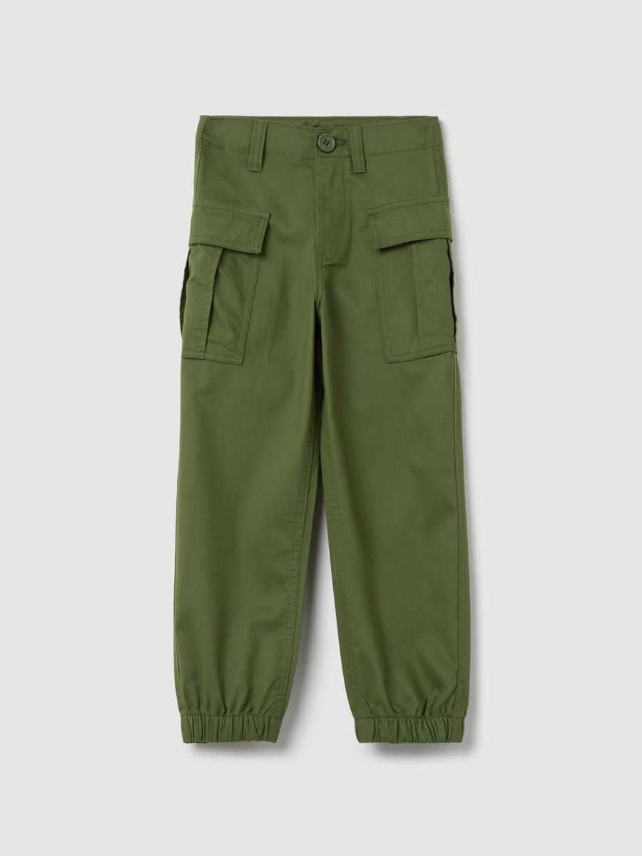 Cargo trousers in cotton and Lyocell_0