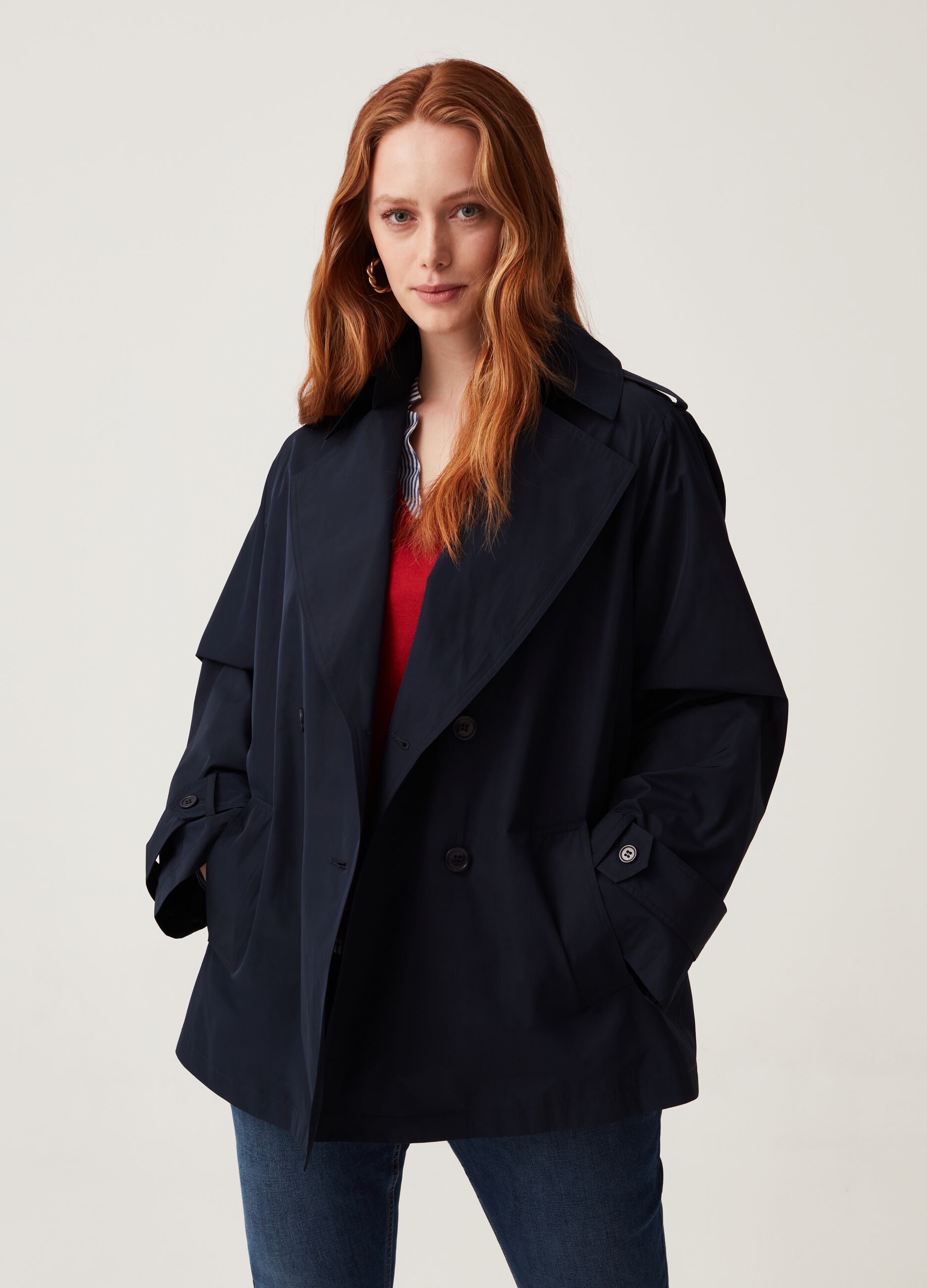 Trench corto doppiopetto Curvy MYA_0