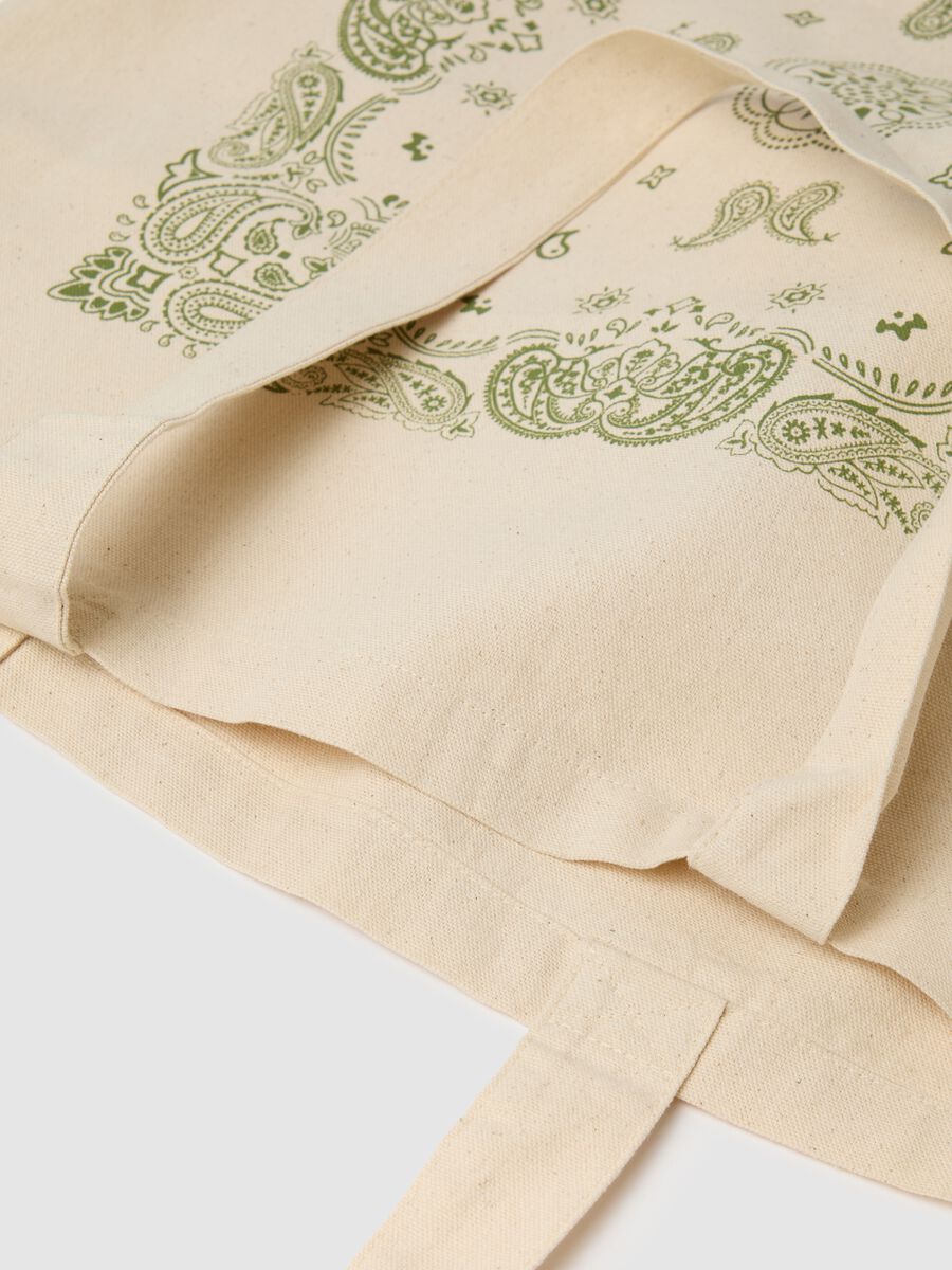 Multicolour pure cotton shopper bag with long handles_2