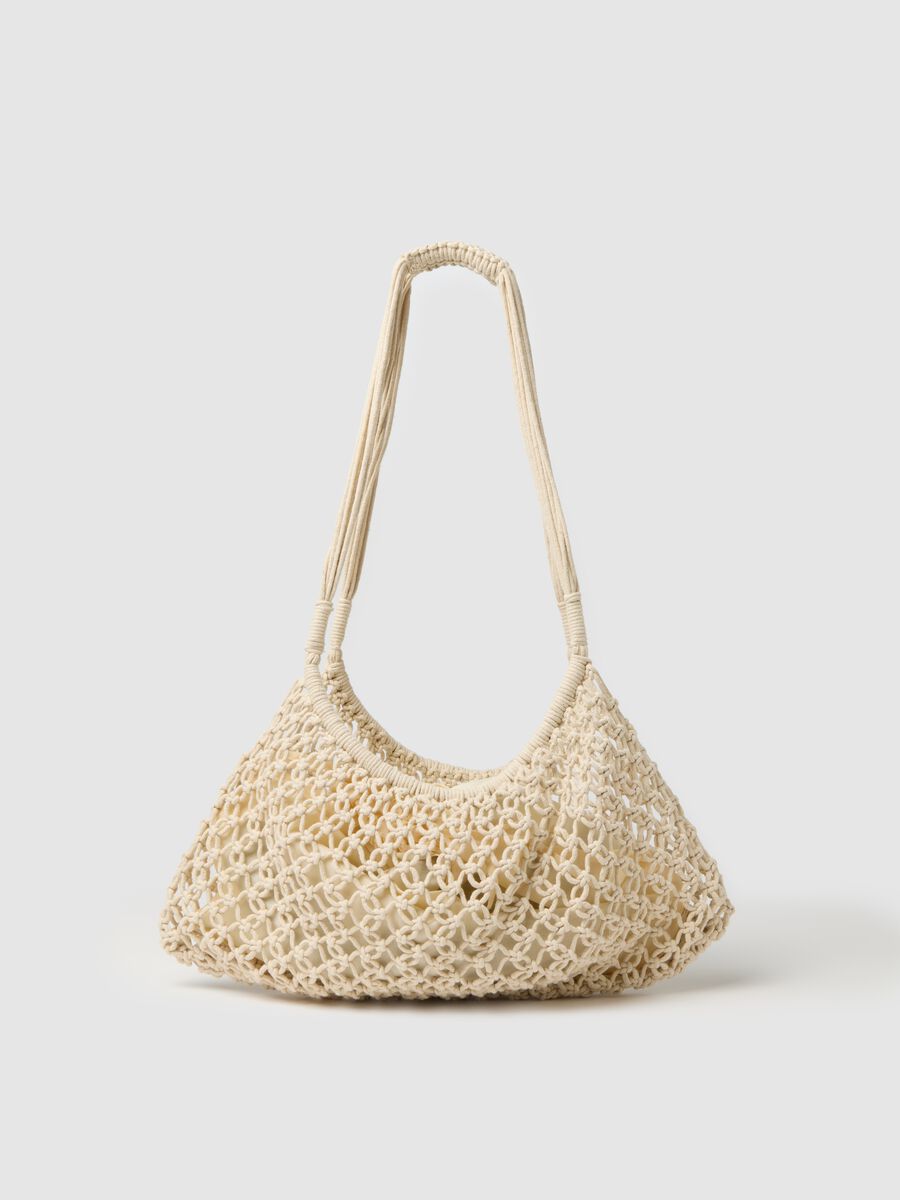 Beige Crochet Beach Bag B.Angel_0