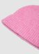 Pink ribbed stretch wool-blend hat_1