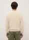 Beige crew neck sweater in pure cotton regular fit_2