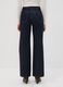 High-waisted wide-leg blue denim jeans in pure cotton_2