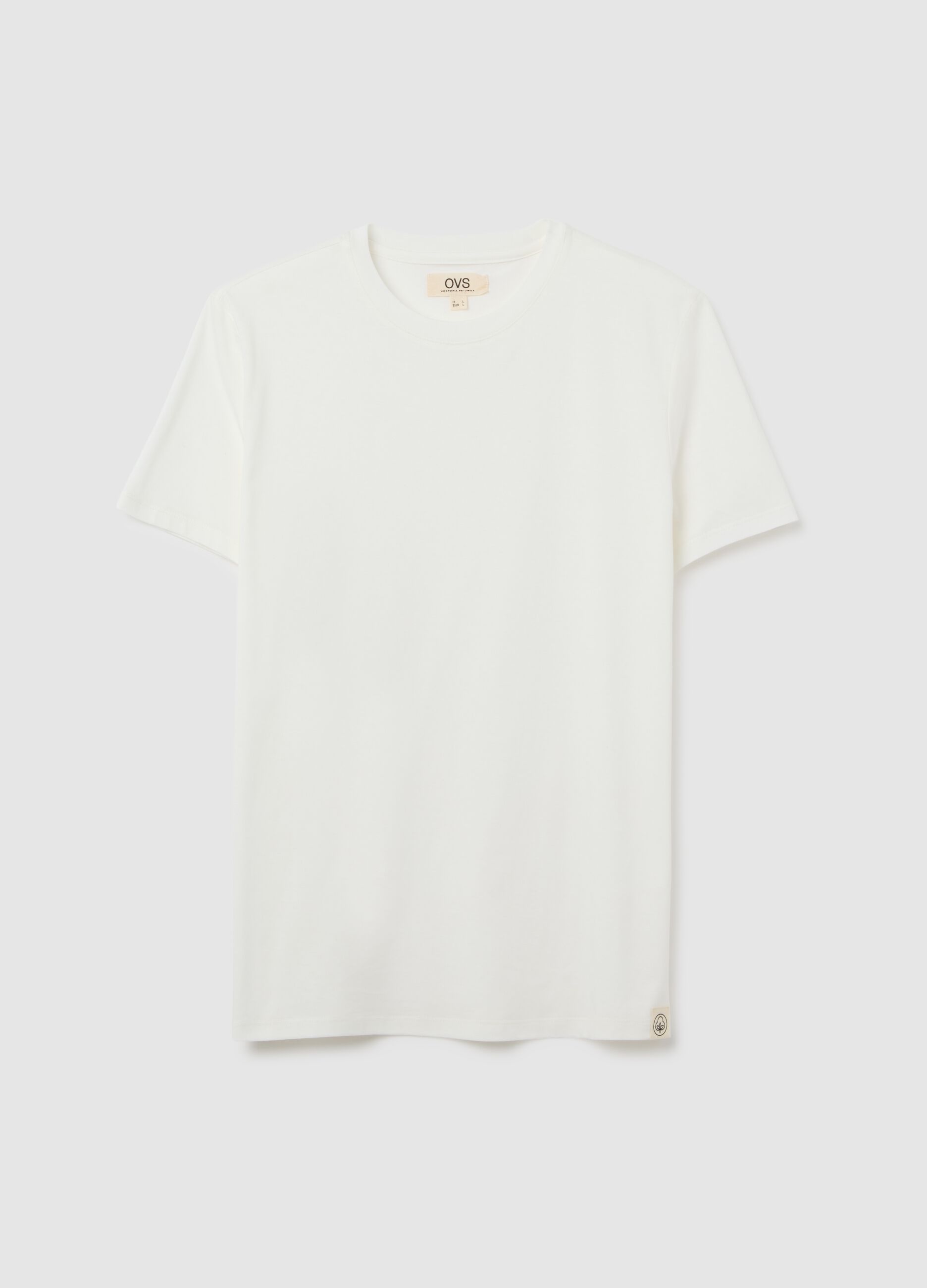 Men’s white T-shirt in 100% cotton with regular fit