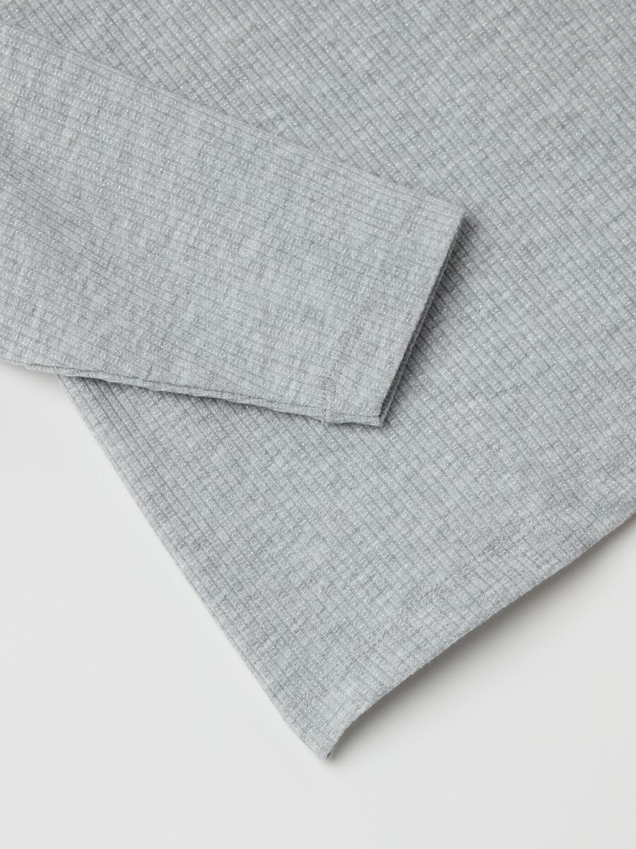 Curvy ribbed T-shirt in lurex_5