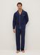 Blue Pure Cotton Regular Fit Pyjamas_0
