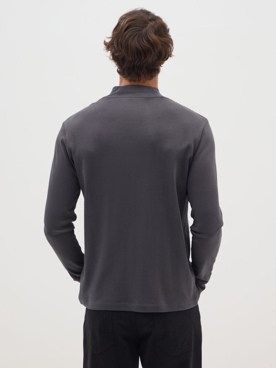 Maglia in puro cotone nero regular fit_2