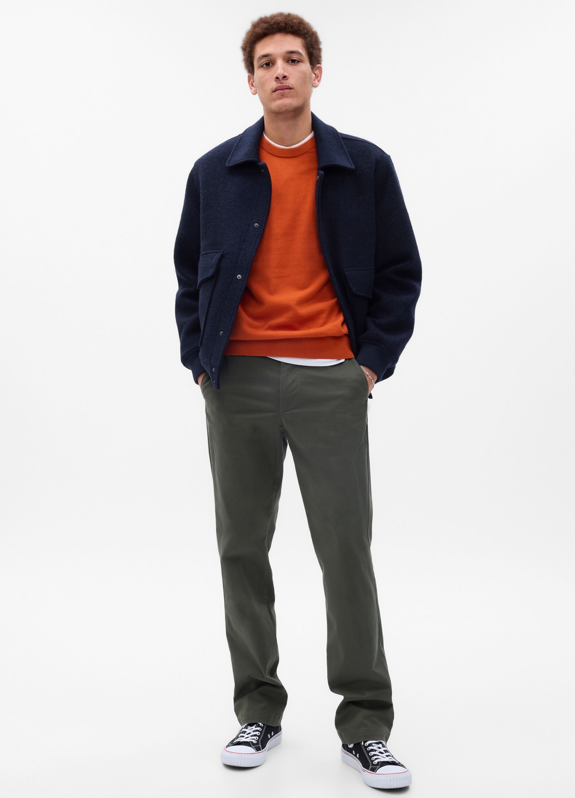 Straight-fit chino trousers