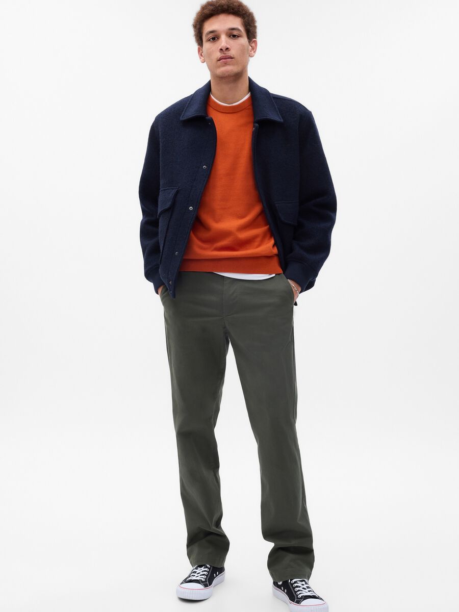 Pantaloni chino straight fit_0