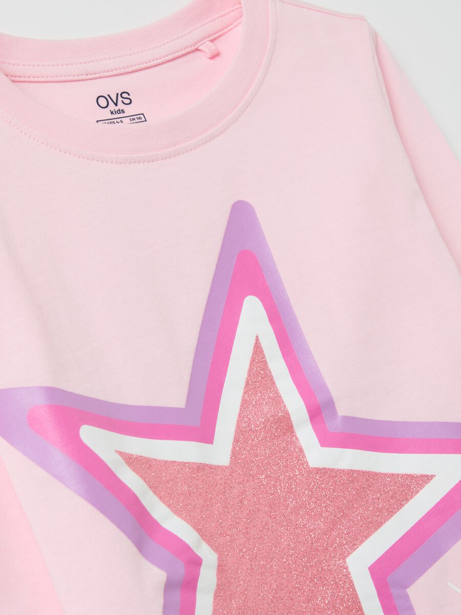 Long-sleeved T-shirt with glitter print_2
