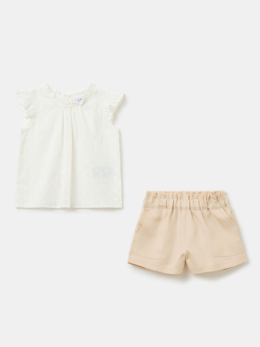 Cotton T-shirt and Lyocell shorts set_0