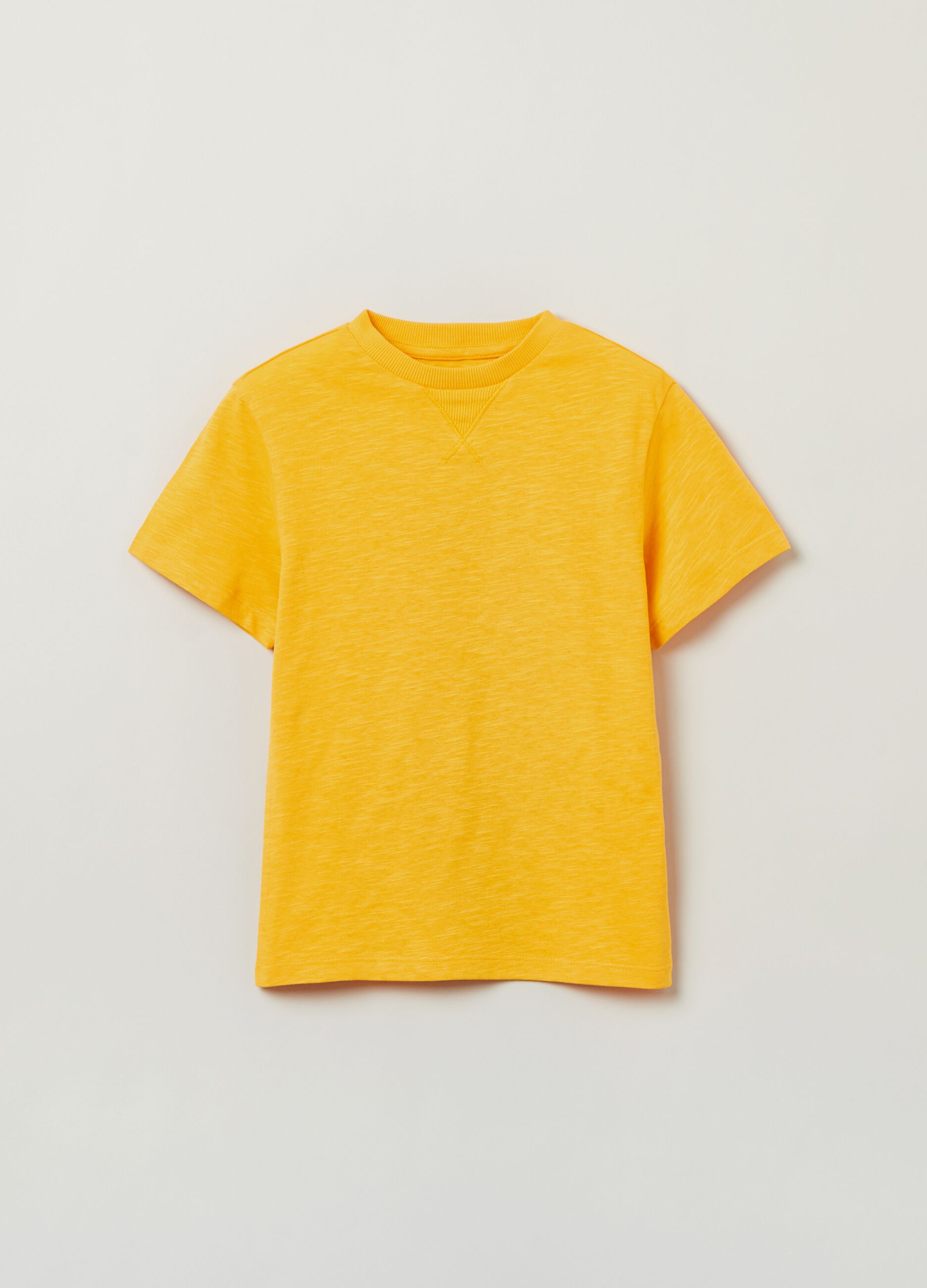 Cotton T-shirt with round neck