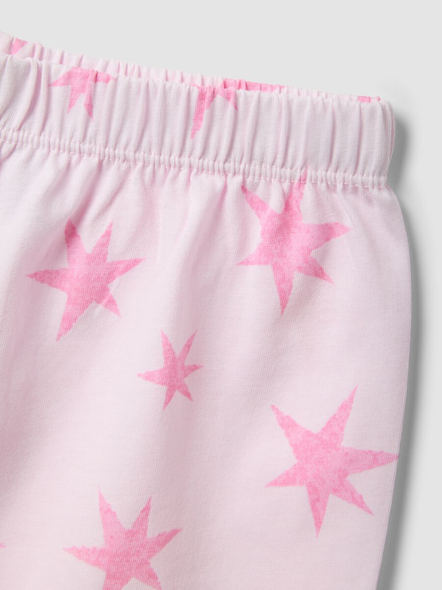 Multicolour short pyjamas in pure organic cotton for girls with prints_3