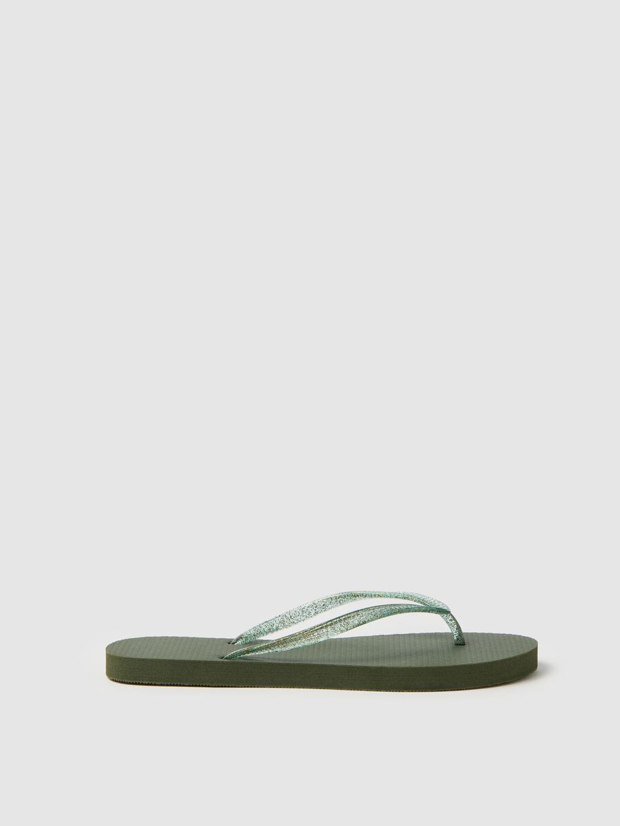 Women's green flip-flops_0