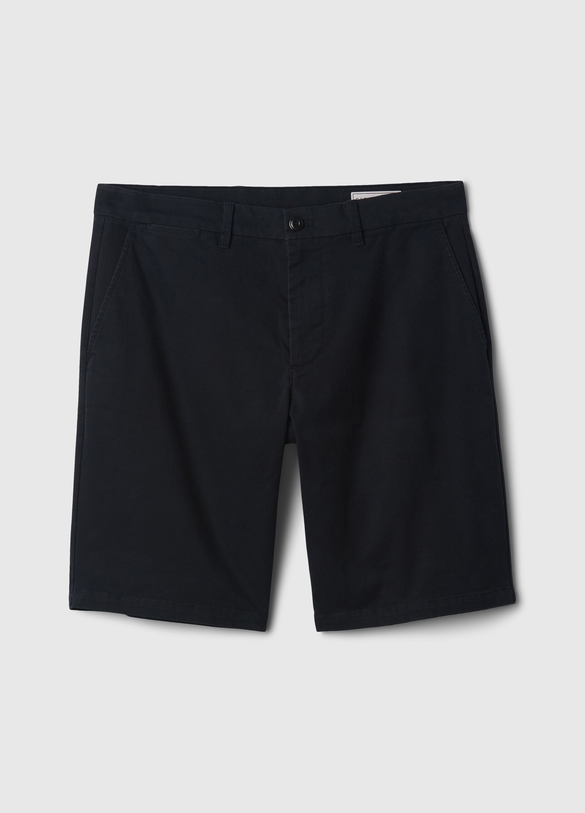 Relaxed-fit Bermuda shorts in stretch cotton