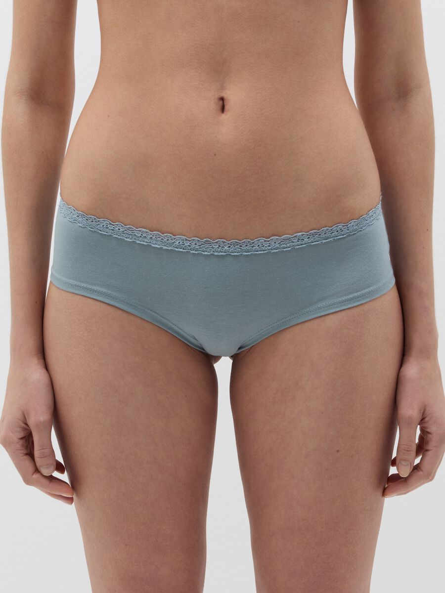 Two-pack French knickers with lace trim_1